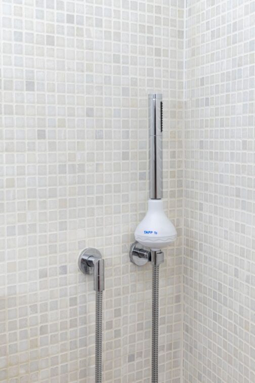 ShowerPro installed white filter